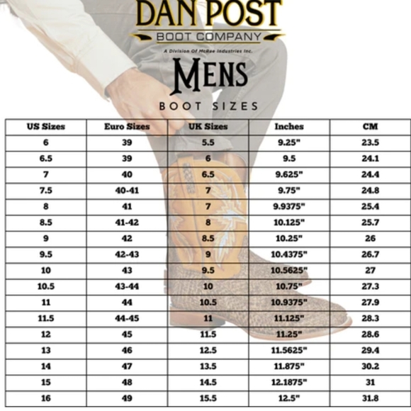 Dan Post Leather Western Cowboy Boots - Picture 15 of 16